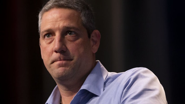 Representative Tim Ryan, a Democrat from Ohio and 2020 presidential candidate, pauses while speaking during the Iowa Federation of Labor AFL-CIO annual convention in Altoona, Iowa, U.S., on Wednesday, Aug. 21, 2019. A new CNN poll out on Tuesday shows Joe Biden with a commanding lead over the rest of the Democratic field. With 29% support, Biden is lapping his nearest rivals, Bernie Sanders (15%) and Elizabeth Warren (14%). Kamala Harris, whose attack on Biden's busing record vaulted her into the top tier after the Miami debate, has plunged to 5%. Photographer: Daniel Acker/Bloomberg via Getty Images