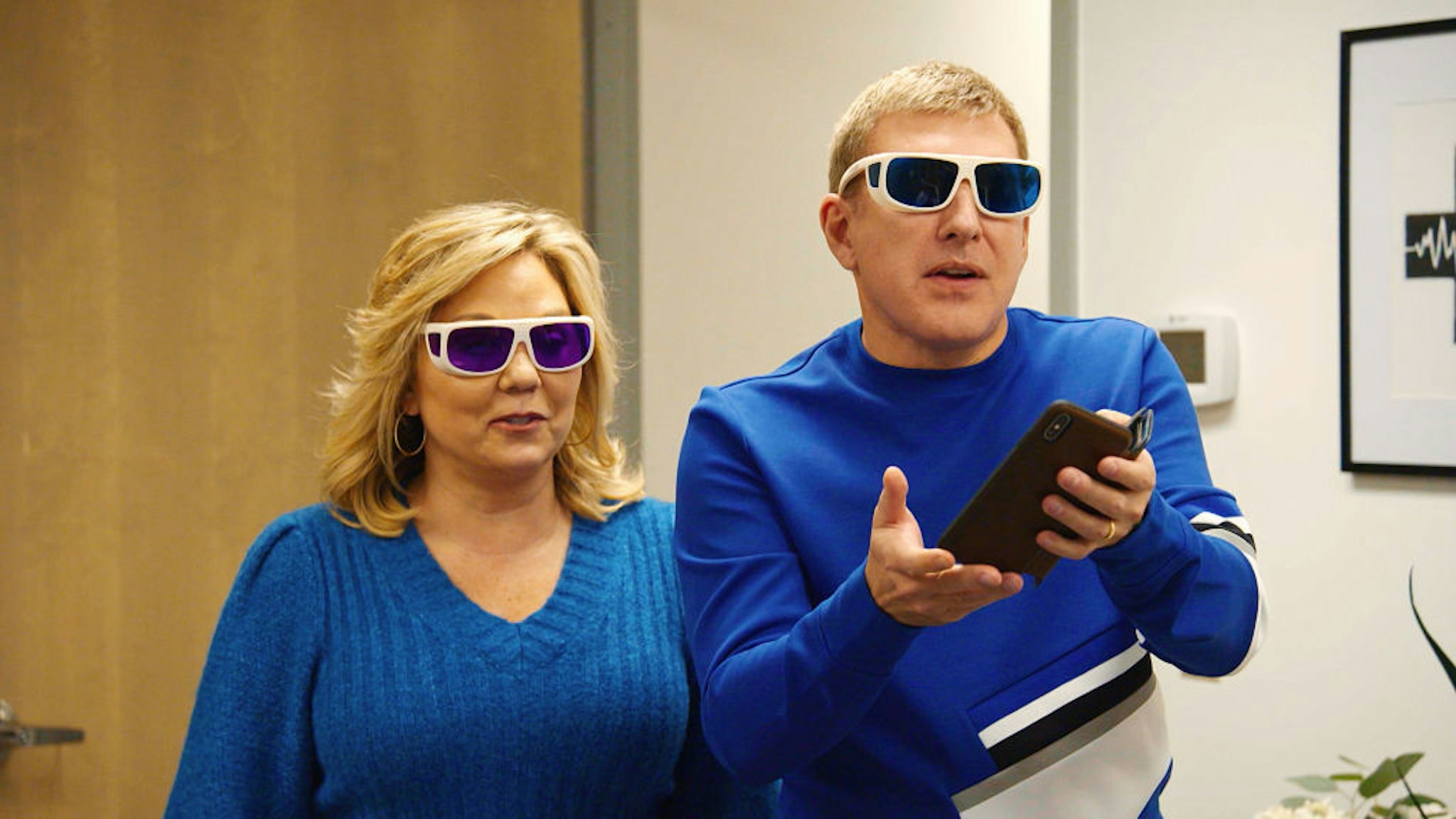 "Let's Talk About Sex, Grayson" Episode 809 -- Pictured in this screengrab: (l-r) Julie Chrisley, Todd Chrisley