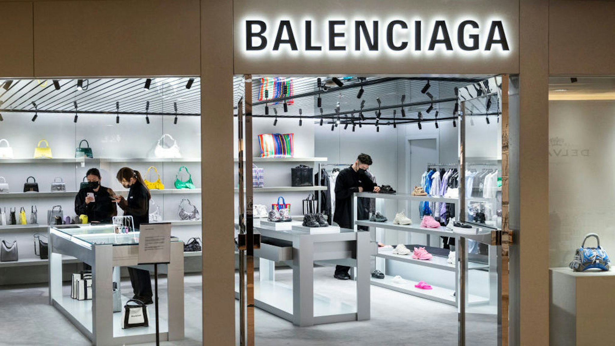 Spanish luxury fashion brand Balenciaga store in Hong Kong.