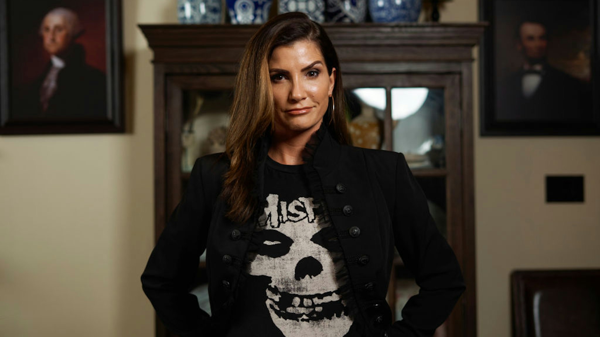 DALLAS, TEXAS - JULY 20: Dana Loesch poses for a portrait at her home outside of Dallas, Texas on July 20, 2021. (Photo by Cooper Neill for The Washington Post via Getty Images)