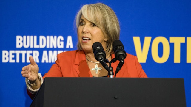 Michelle Lujan Grisham, governor of New Mexico, speaks during a New Mexico Democrats rally with US President Joe Biden in Albuquerque, New Mexico, US, on Thursday, Nov. 3, 2022