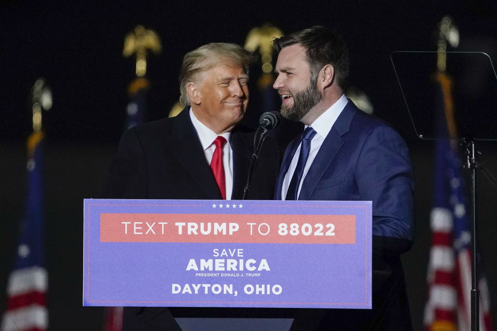 Trump Teases Big Announcement Next Week During J D Vance Rally   GettyImages 1244596562 