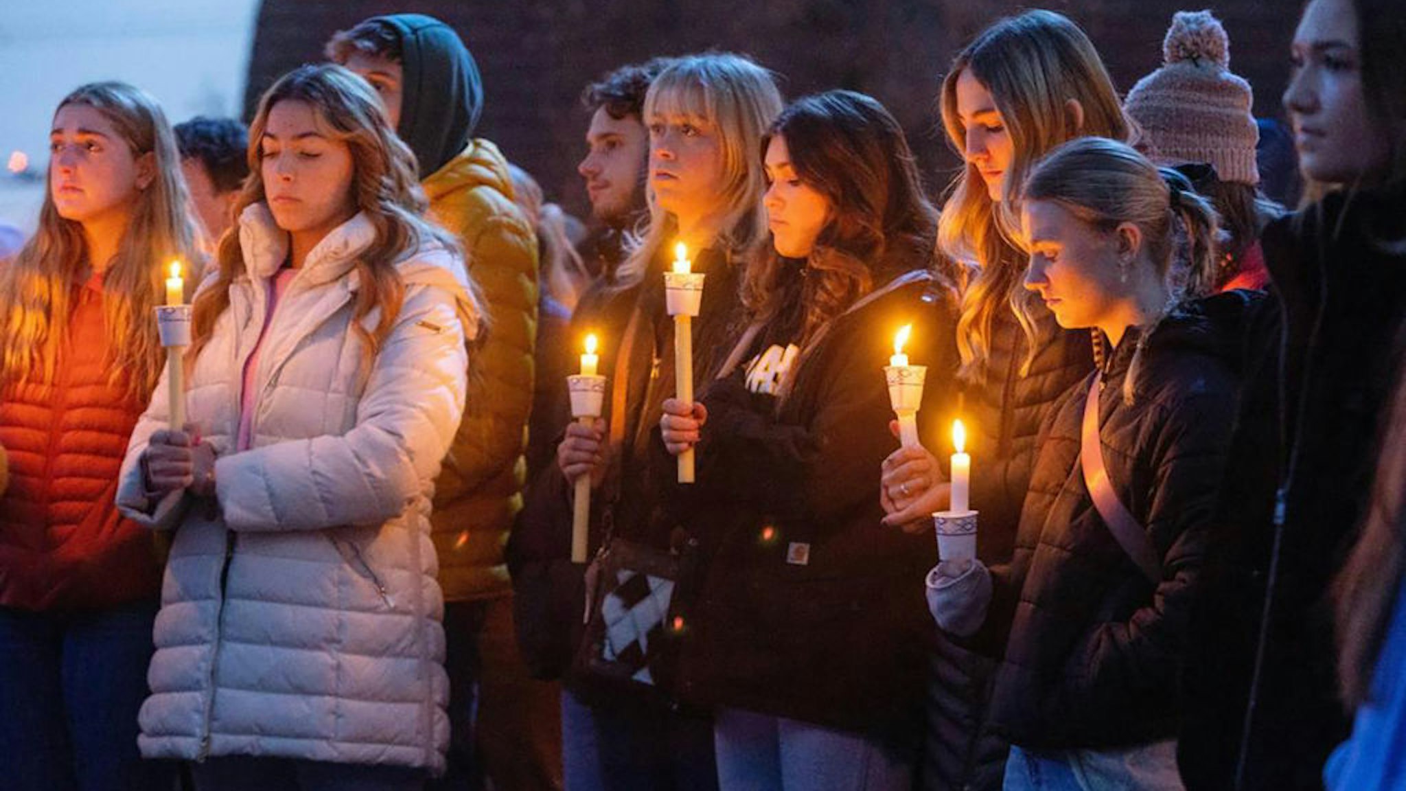 Boise State University students and people who knew the University of Idaho students who were killed in Moscow, Idaho, pay tribute at a vigil on Nov. 17, 2022, at BSU.