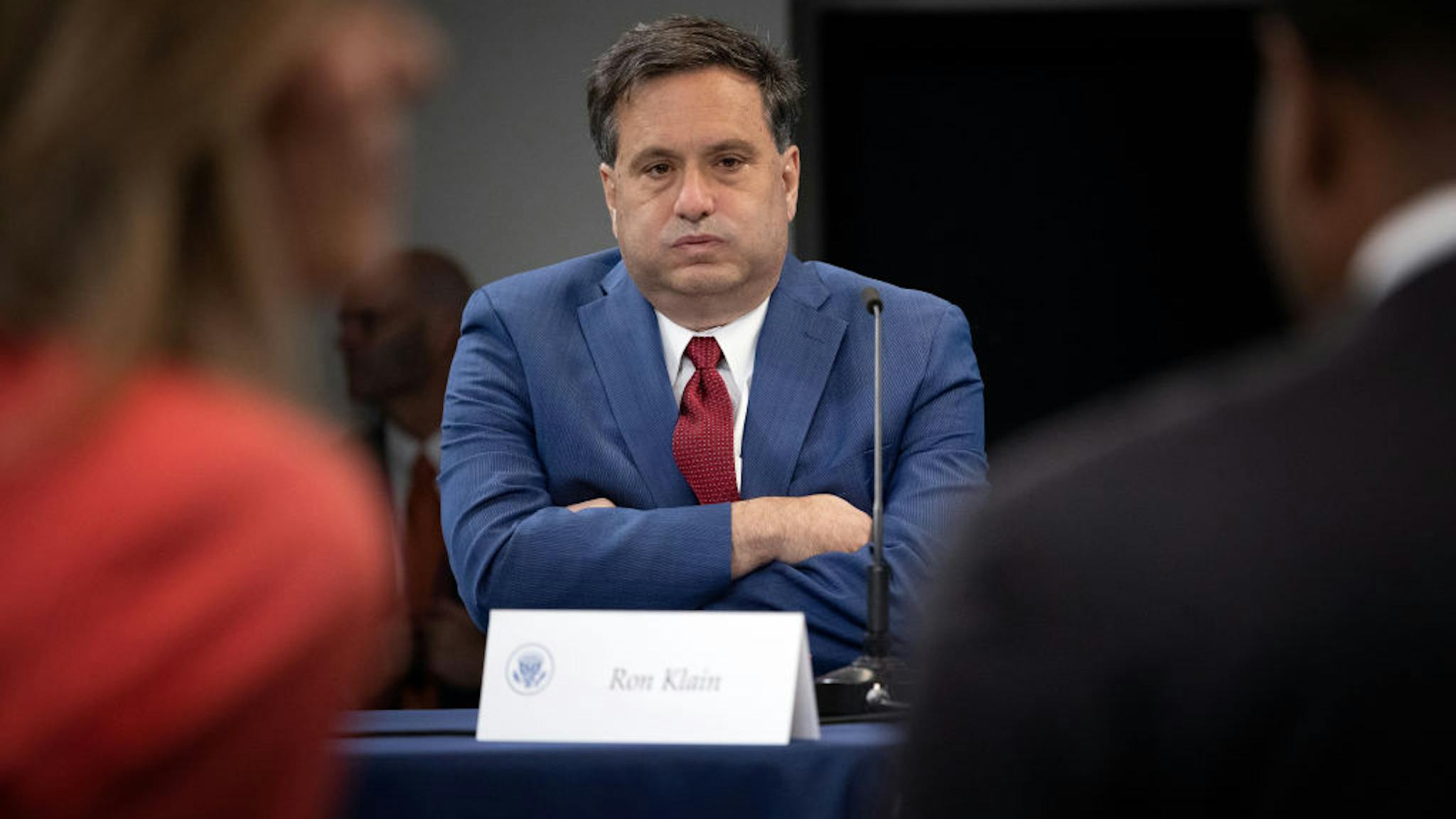 President Biden Discusses Drought, Heat, And Wildfires In West WASHINGTON, DC - JUNE 30: White House Chief of Staff Ron Klain attends an event with governors of western states and members of the Biden administration cabinet June 30, 2021 in Washington, DC. U.S. President Joe Biden addressed the combination of drought, heat and wildfires currently impacting the western portion of the U.S. during his remarks at the event. (Photo by Win McNamee/Getty Images)
