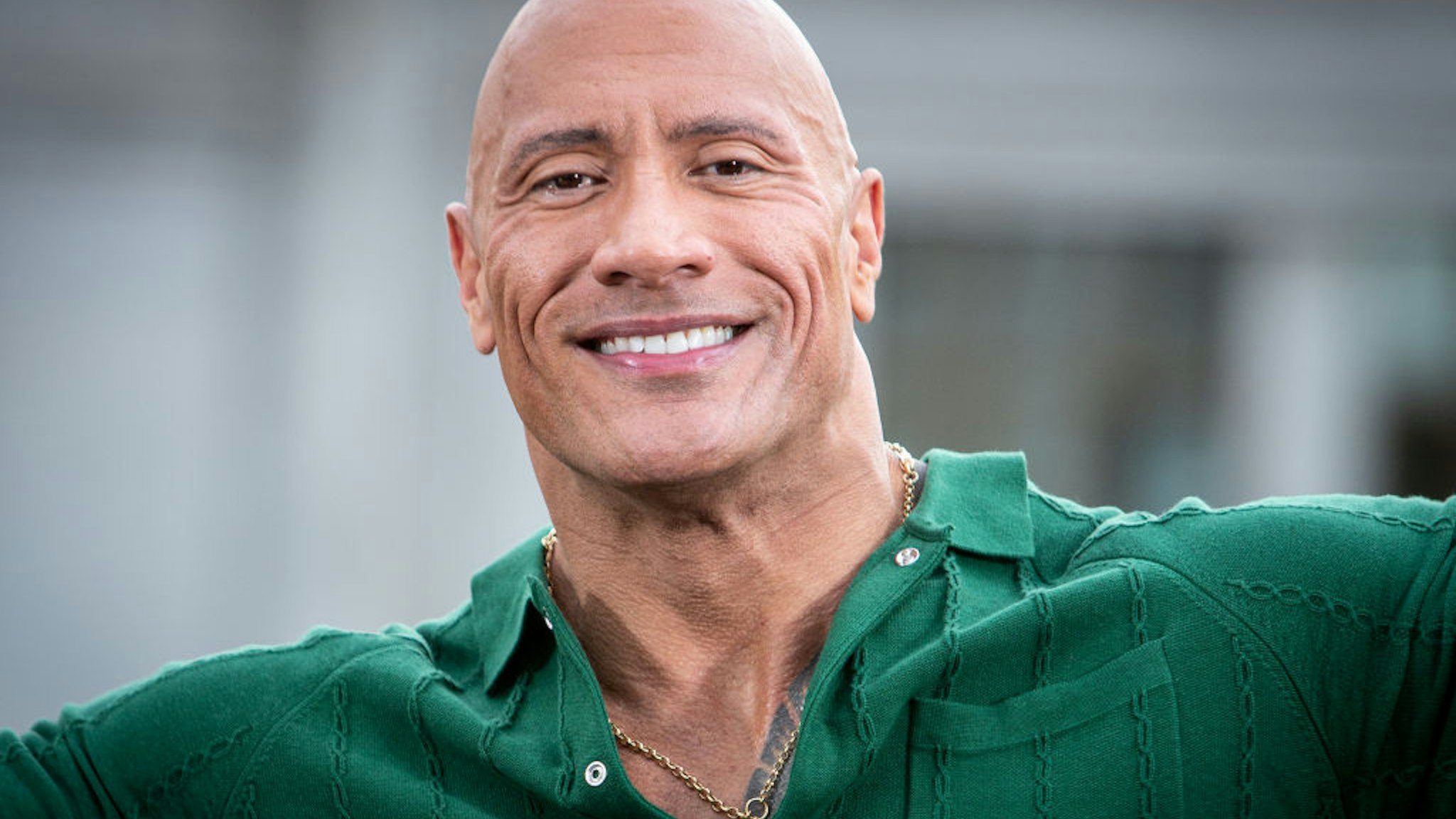 MADRID, SPAIN - OCTOBER 19: US actor Dwayne Johnson attends the "Black Adam" photocall at NH Collection Madrid Eurobuilding hotel on October 19, 2022 in Madrid, Spain. (Photo by Pablo Cuadra/WireImage)