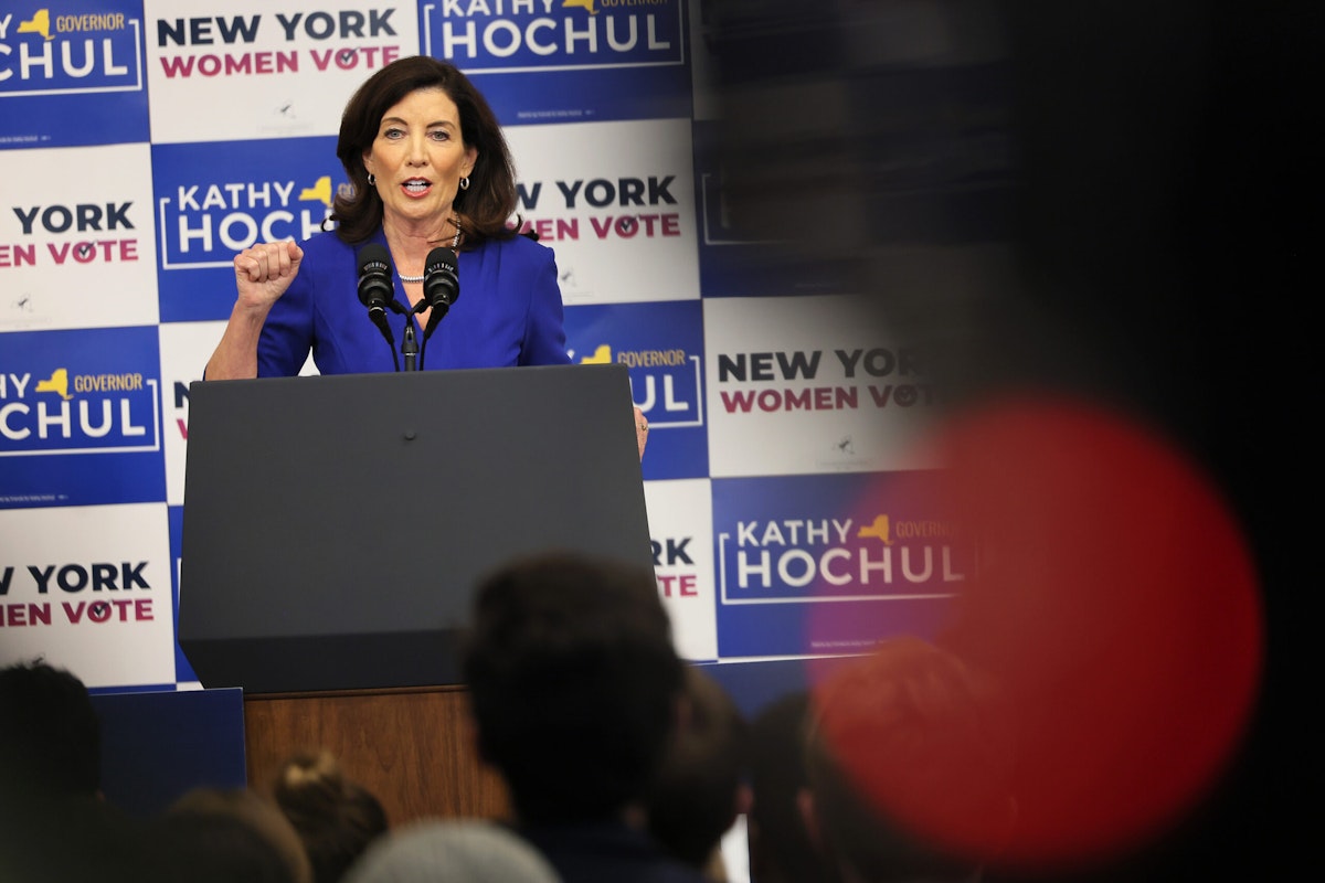 WATCH: Female Protesting Gov. Hochul Rally Choked By Unidentified Male