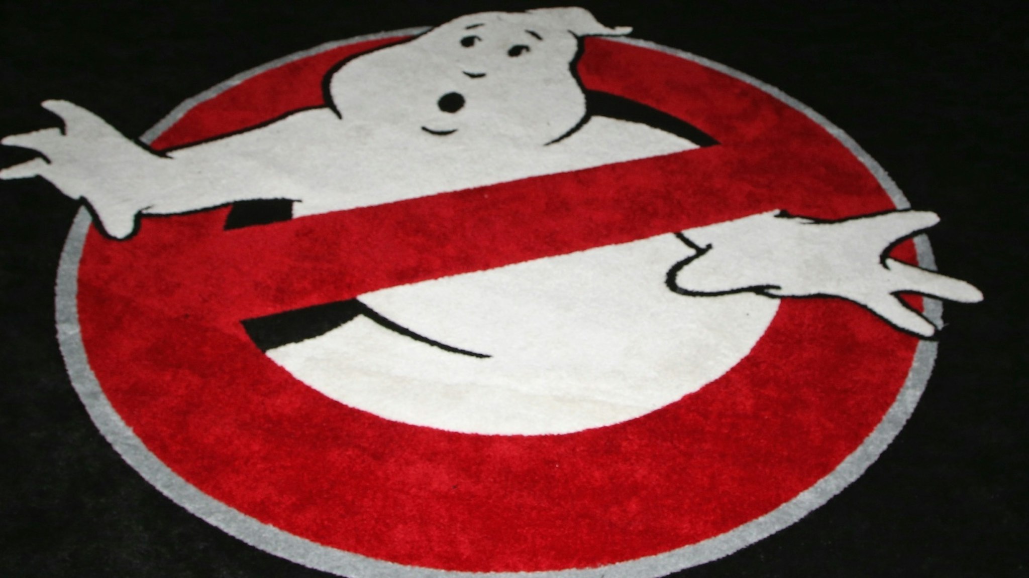 A logo for the movie "Ghostbusters" is displayed during Sony Pictures Entertainment's exclusive product presentation highlighting 2016 films at The Colosseum at Caesars Palace during CinemaCon, the official convention of the National Association of Theatre Owners, on April 12, 2016 in Las Vegas, Nevada.