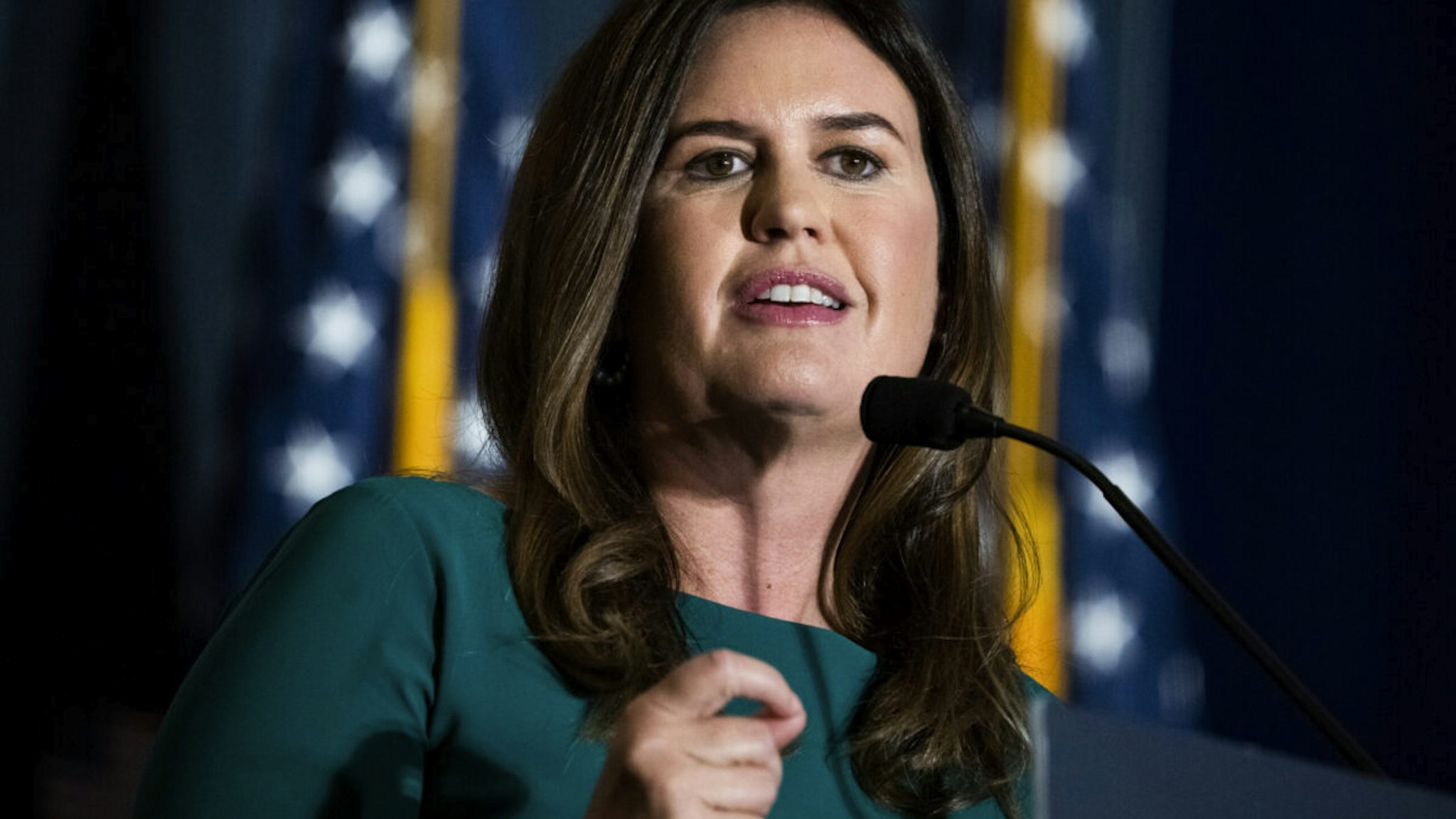 ARKANSAS REPUBLICAN GOVERNOR VICTORY PRE-WRITE Republican Sarah Huckabee Sanders has followed in her father’s footsteps by becoming governor of Arkansas. Sanders, 40, who was former President Trump’s press secretary, defeated Democrat nominee Chris Jones to earn the role in which her father, Mike Huckabee, served from 1996-2007. In addition to Trump’s endorsement, Sanders had the backing of outgoing Governor Asa Hutchinson and held a commanding lead throughout the race. The centerpiece of Sanders’ platform was her “plan for a safer, stronger Arkansas,” which outlined her strategy to lower violent crime. In her proposal, she promised to “never defund the police,” increase prison capacity, and vowed to “push back on the dangerous rhetoric of the radical left.” Jones opposed Sanders’ anti-crime platform and pushed his own “PB&J” plan, which stood for pre-school, broadband, and jobs. Sanders also campaigned on a plan to further prioritize education in Arkansas. The proposal, called LEARNS (Literacy, Empowerment, Accountability, Readiness, Networking, and School Safety), aims to increase learning opportunities for kids in the state and “not indoctrinate them with the left’s agenda.” Sanders had all the advantages in a red-state contest, from name recognition and a family tree to policies that resonated with voters. She served as the 31st White House press secretary under Trump from 2017 to 2019 and worked on the election campaigns of her father, who also ran for president. Hutchinson was barred from running again because of term limits.