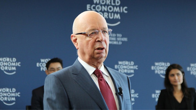 GENEVA, SWITZERLAND - JANUARY 14: Klaus Schwab, Founder and Executive Chairman at the World Economic Forum (WEF), holds a press conference at the headquarter of WEF in Geneva, Switzerland on January 14,2015.