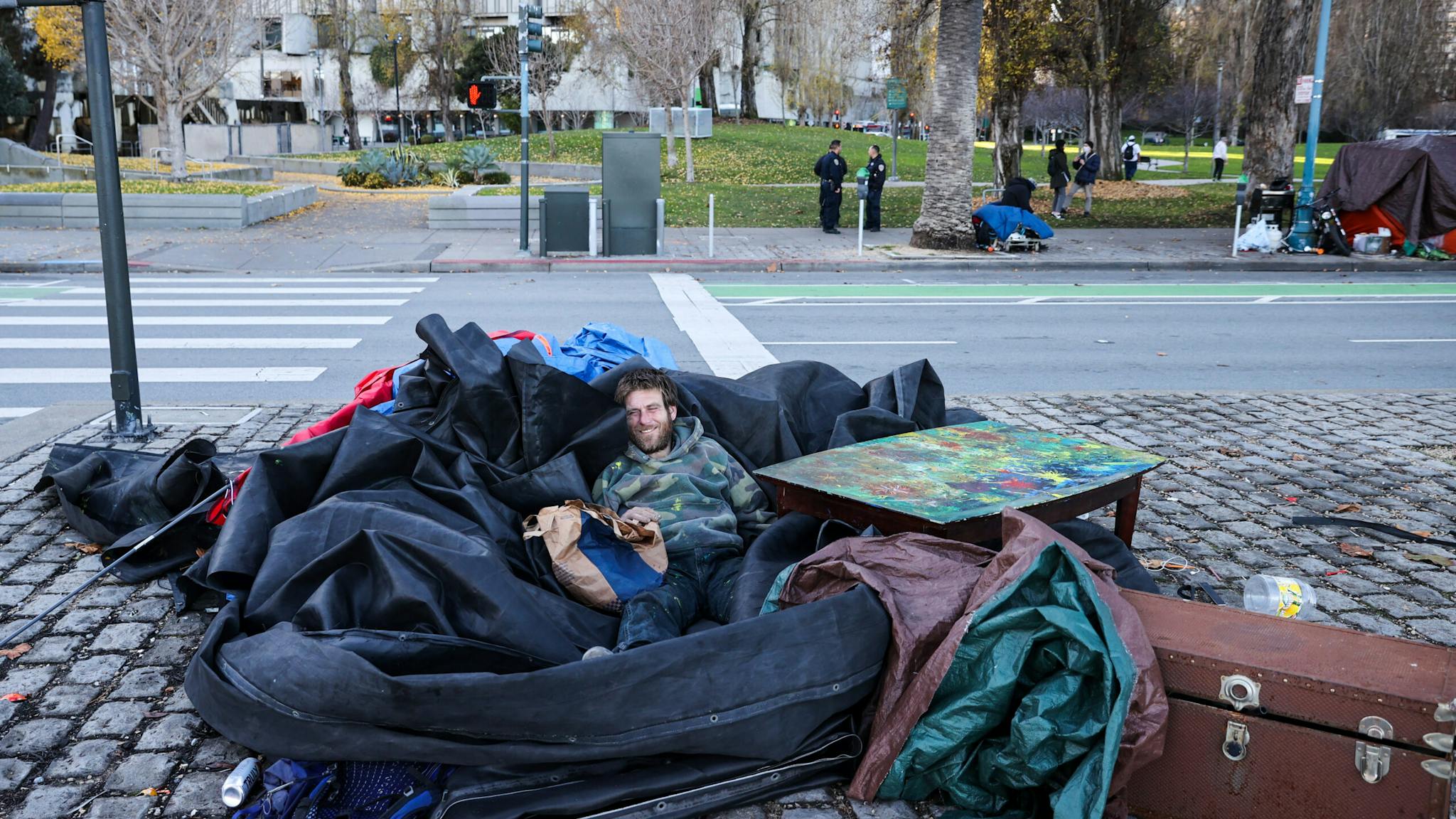 Homelessness in San Francisco San Francisco cannot clear out its ubiquitous homeless encampments because it hasn’t offered shelter to their inhabitants, a federal judge ruled Friday.