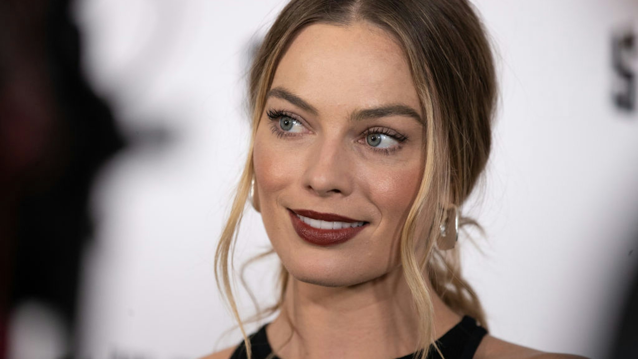 SAN FRANCISCO, CALIFORNIA - DECEMBER 05: Actress Margot Robbie gives an interview at SFFILM Awards Night at Yerba Buena Center for the Arts on December 05, 2022 in San Francisco, California. (Photo by Miikka Skaffari/Getty Images)