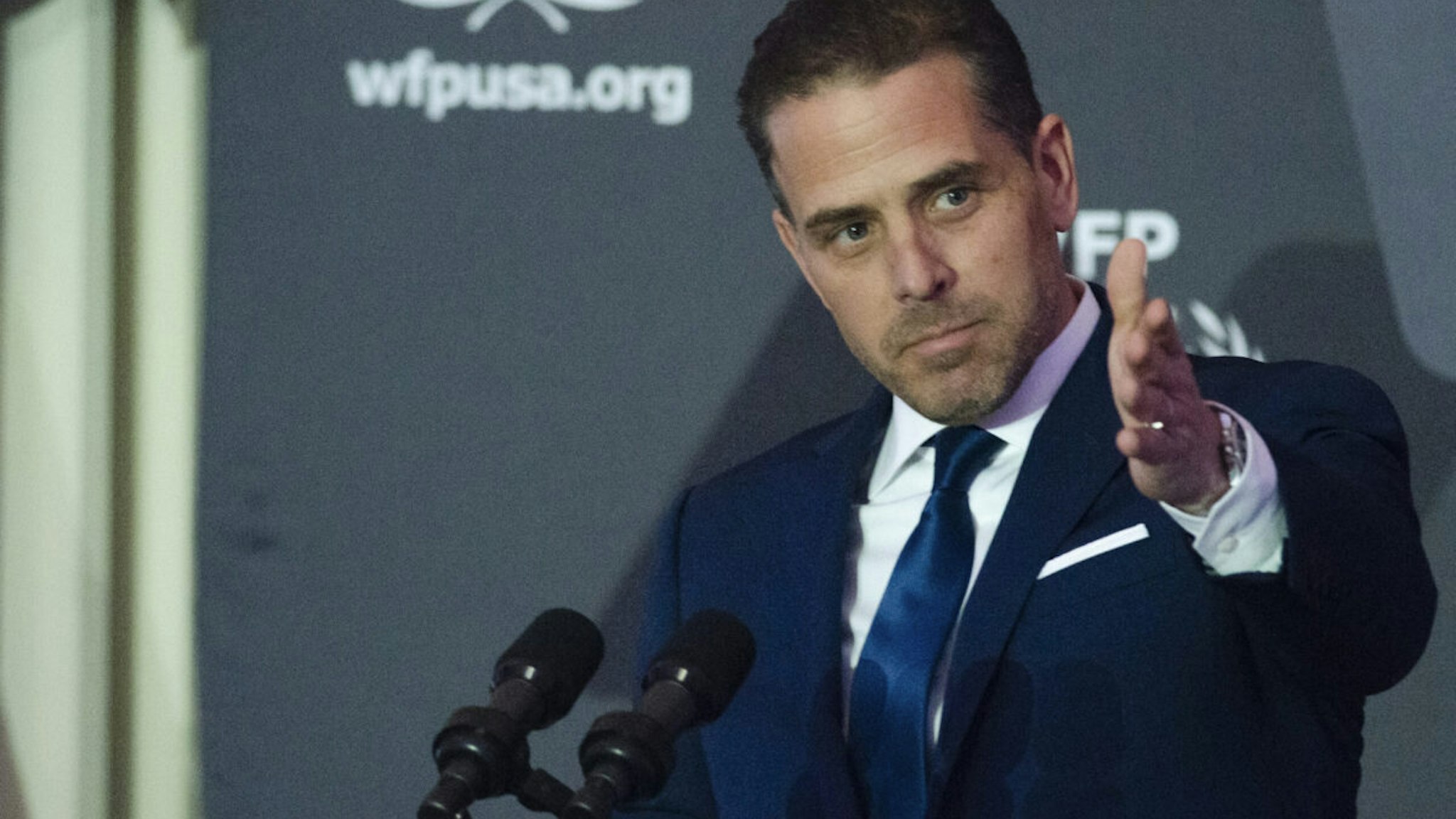 Hunter Biden speaks during the World Food Program USA's 2016 McGovern-Dole Leadership Award Ceremony at the Organization of American States on April 12, 2016 in Washington, DC