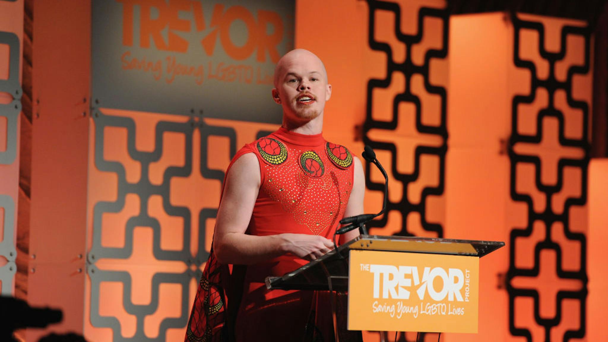 The Trevor Project TrevorLIVE NYC 2018 – Show NEW YORK, NY - JUNE 11: Head of Advocacy The Trevor Project Sam Brinton speaks onstage during The Trevor Project TrevorLIVE NYC at Cipriani Wall Street on June 11, 2018 in New York City. (Photo by Craig Barritt/Getty Images for The Trevor Project)