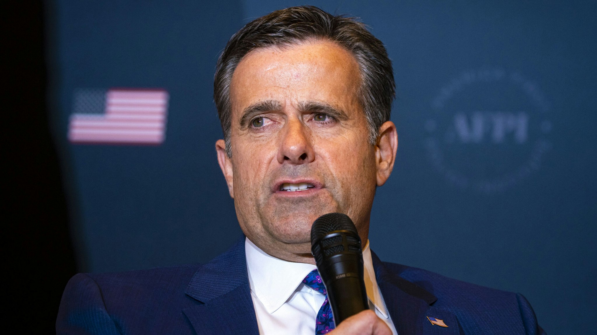 John Ratcliffe, former director of National Intelligence, speaks during the America First Policy Institute's America First Agenda summit in Washington, D.C., US, on Monday, July 25, 2022. The non-profit think tank was formed last year by former cabinet members and top officials in the Trump administration to create platforms based on his policies.