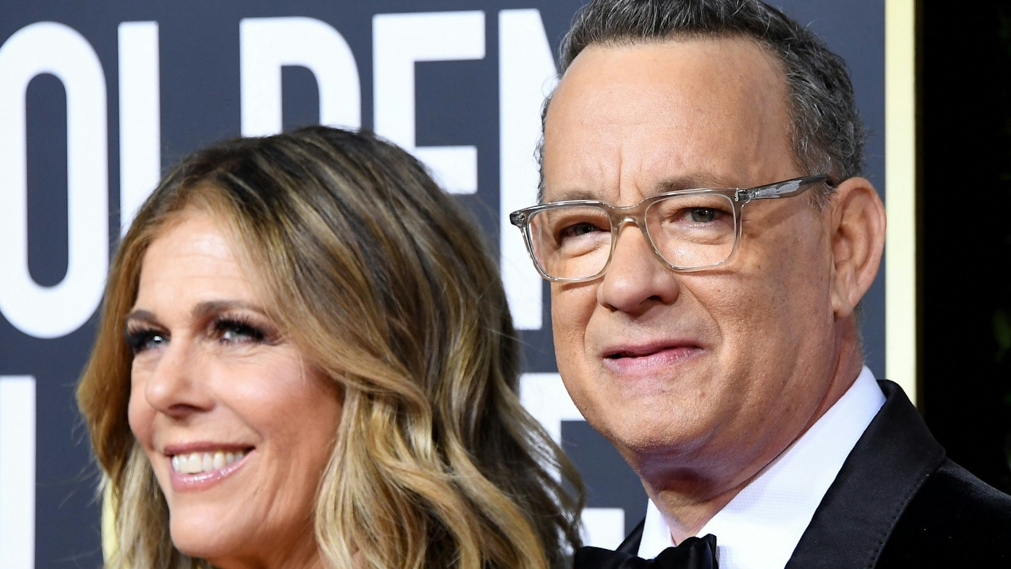 Rita Wilson and Tom Hanks attend the 77th Annual Golden Globe Awards at The Beverly Hilton Hotel on January 05, 2020 in Beverly Hills, California.