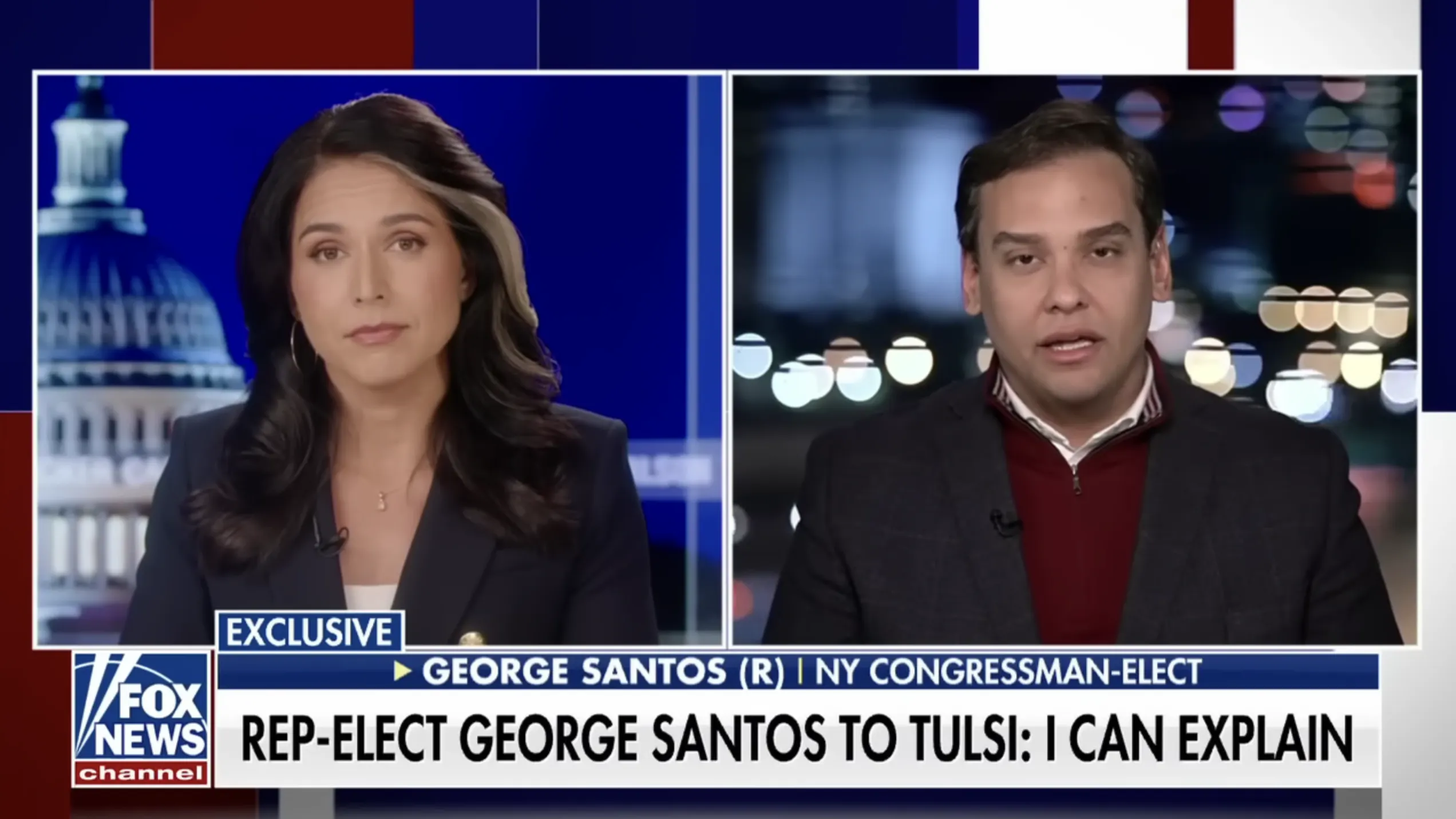 Tulsi Gabbard Grills George Santos Over False Claims: ‘Do You Have No Shame?’