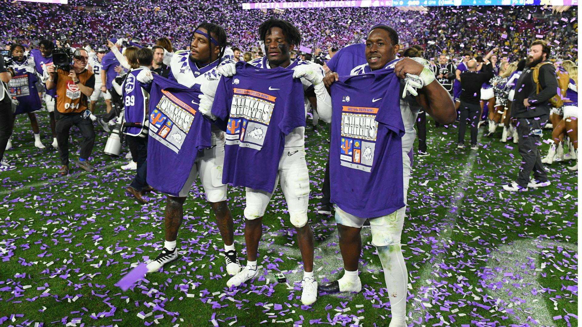 TCU Wins The Fiesta Bowl And Gets A Trophy That Weighs More Than A