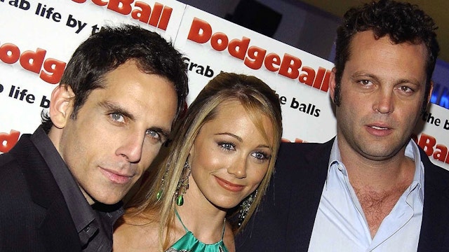 Ben Stiller, Christine Taylor and Vince Vaughn arrive at the UK Premiere of "Dodgeball: A True Underdog Story" at the Odeon Kensington on August 17, 2004 in London.