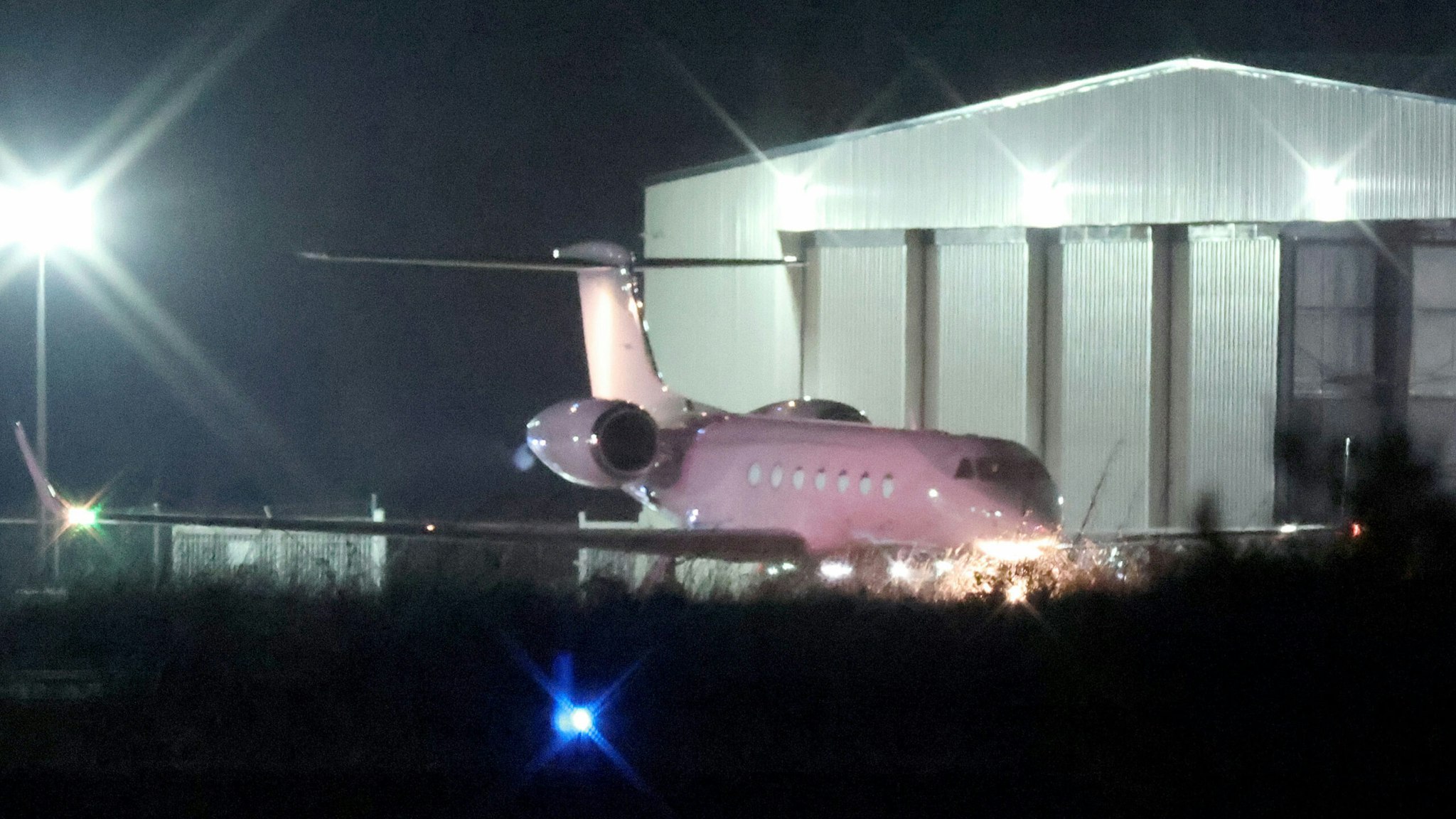 NASSAU, BAHAMAS - DECEMBER 21: A plane taxis toward the runway at Odyssey Aviation with FTX co-founder Sam Bankman-Fried on board as he is extradited to the United States on December 21, 2022 in Nassau, Bahamas. The former crypto billionaire is being extradited to the US from the Bahamas to face charges over FTX’s multi-billion-dollar collapse.