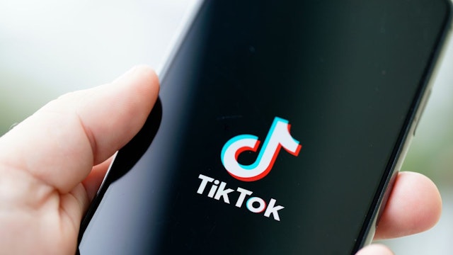 The TikTok logo is seen on an iPhone 11 Pro max in this photo illustration in Warsaw, Poland on September 29, 2020.