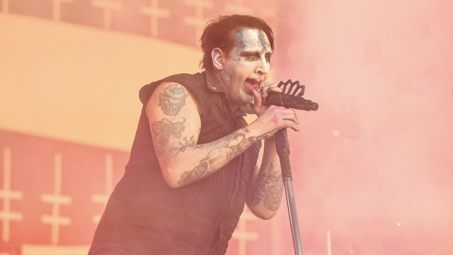 2019 Aftershock Music Festival SACRAMENTO, CA - OCTOBER 12: Singer Marilyn Manson performs on Day 2 of the 2019 Aftershock Music Festival at Discovery Park on October 12, 2019 in Sacramento, California. (Photo by Steve Jennings/WireImage) Steve Jennings / Contributor Photo by Steve Jennings/Contributor/WireImage via Getty Images