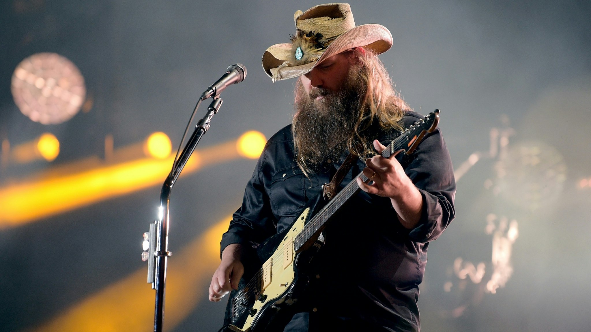 Chris Stapleton performs onstage during the 2018 CMA Music festival at Nissan Stadium on June 9, 2018 in Nashville, Tennessee.