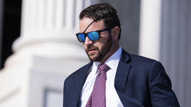 UNITED STATES - DECEMBER 2: Rep. Dan Crenshaw, R-Texas, is seen outside of the U.S. Capitol during the last votes of the week on Friday, December 2, 2022.