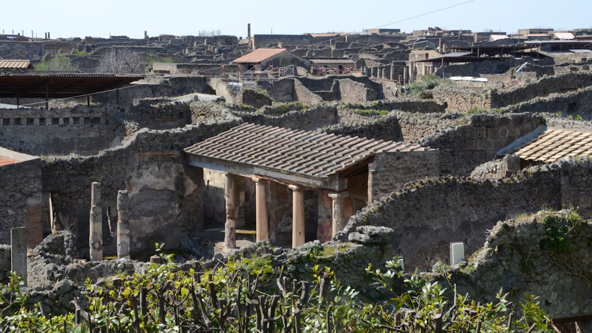 NextImg:‘Pizza’ Painting Discovered At Pompeii, But Classic Ingredients Are Missing