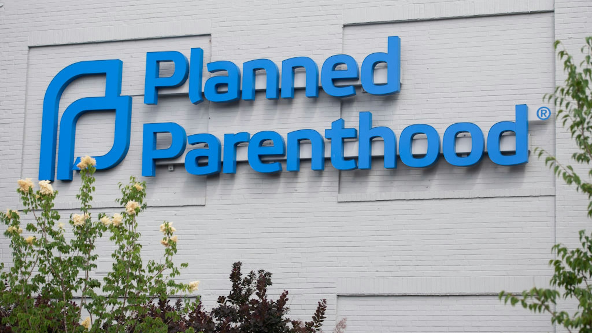 The logo of Planned Parenthood is seen outside the Planned Parenthood Reproductive Health Services Center in St. Louis, Missouri, May 30, 2019, the last location in the state performing abortions.