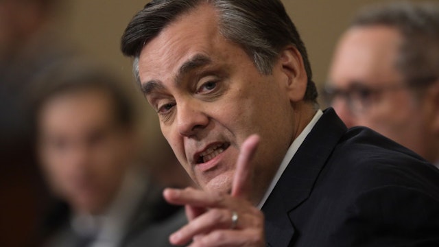 WASHINGTON, DC - DECEMBER 04: Constitutional scholar Jonathan Turley of George Washington University testifies before the House Judiciary Committee in the Longworth House Office Building on Capitol Hill December 4, 2019 in Washington, DC. This is the first hearing held by the House Judiciary Committee in the impeachment inquiry against U.S. President Donald Trump, whom House Democrats say held back military aid for Ukraine while demanding it investigate his political rivals. The Judiciary Committee will decide whether to draft official articles of impeachment against President Trump to be voted on by the full House of Representatives. (Photo by Alex Wong/Getty Images)