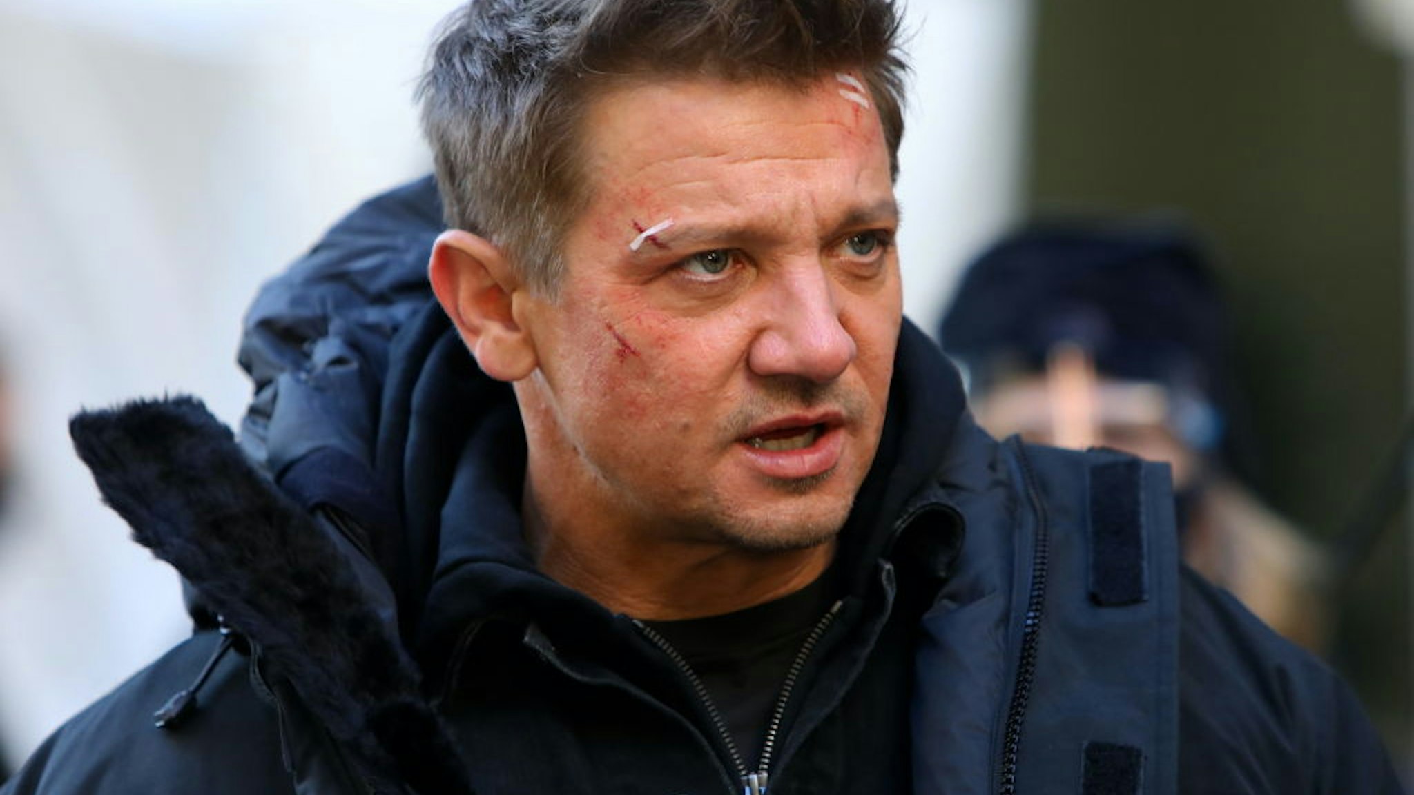 NEW YORK, NY - DECEMBER 06: Jeremy Renner is seen on set of "Hawkeye" on December 06, 2020 in New York City. (Photo by Jose Perez/Bauer-Griffin/GC Images)
