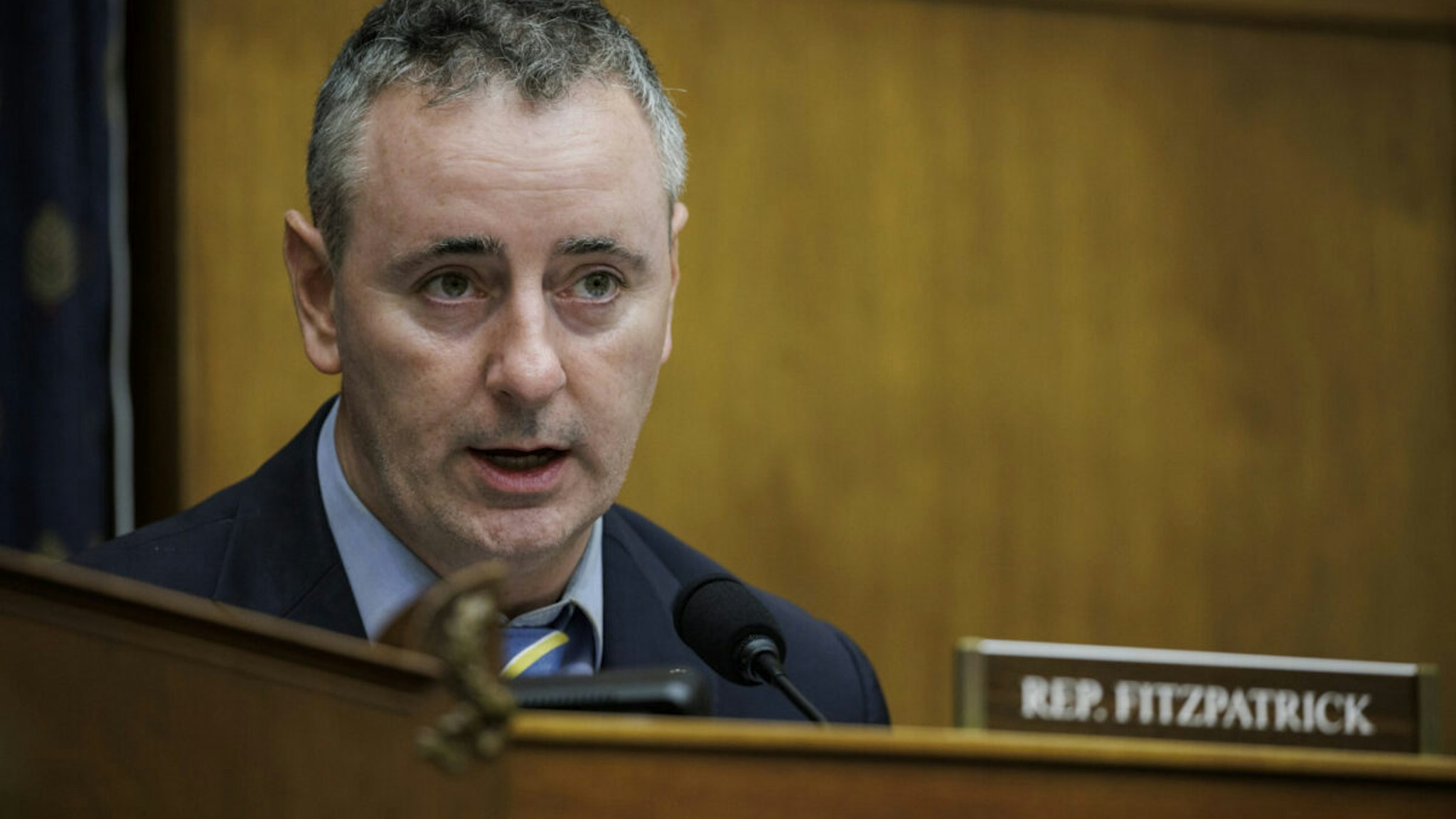 Subcommittee Ranking Member Brian Fitzpatrick (R-PA) delivers his opening statement during a U.S. House Foreign Affairs Subcommittee during a hearing on Capitol Hill on September 21, 2022 in Washington, DC.