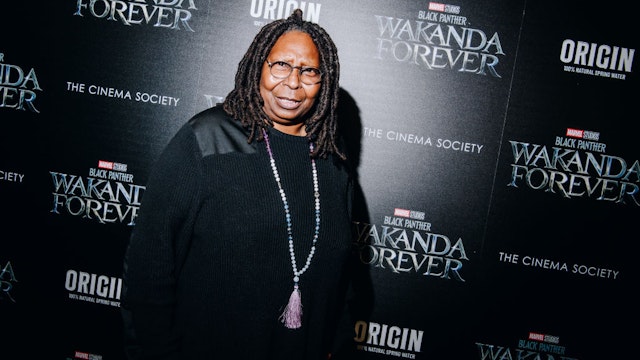 Whoopi Goldberg at a special screening of "Black Panther: Wakanda Forever" held at AMC 34th Street 14 on November 1, 2022 in New York City. (Photo by Nina Westervelt/Variety via Getty Images)
