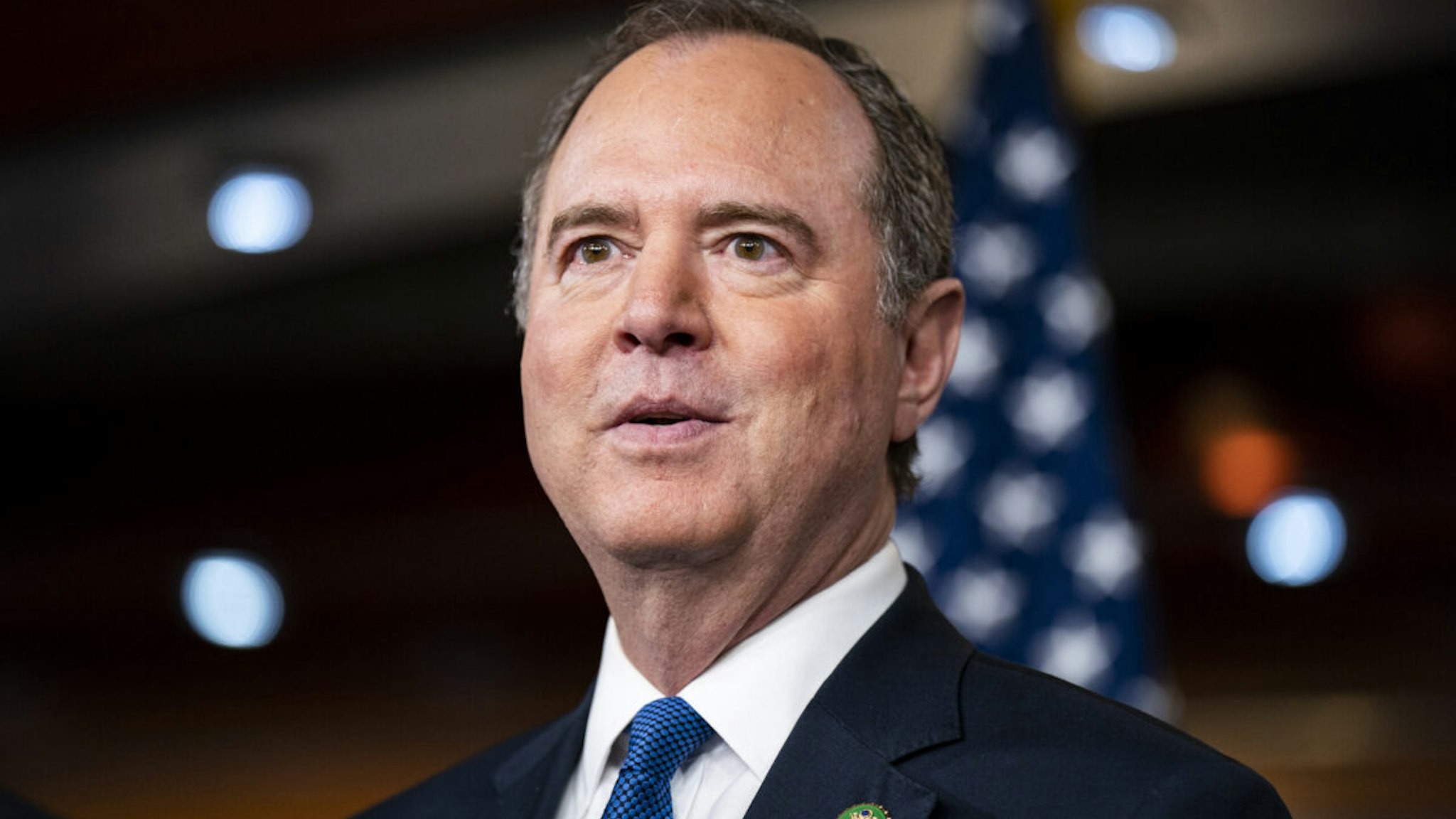 Representative Adam Schiff, a Democrat from California, speaks during a news conference at the US Capitol in Washington, DC, US, on Wednesday, Jan. 25, 2023.