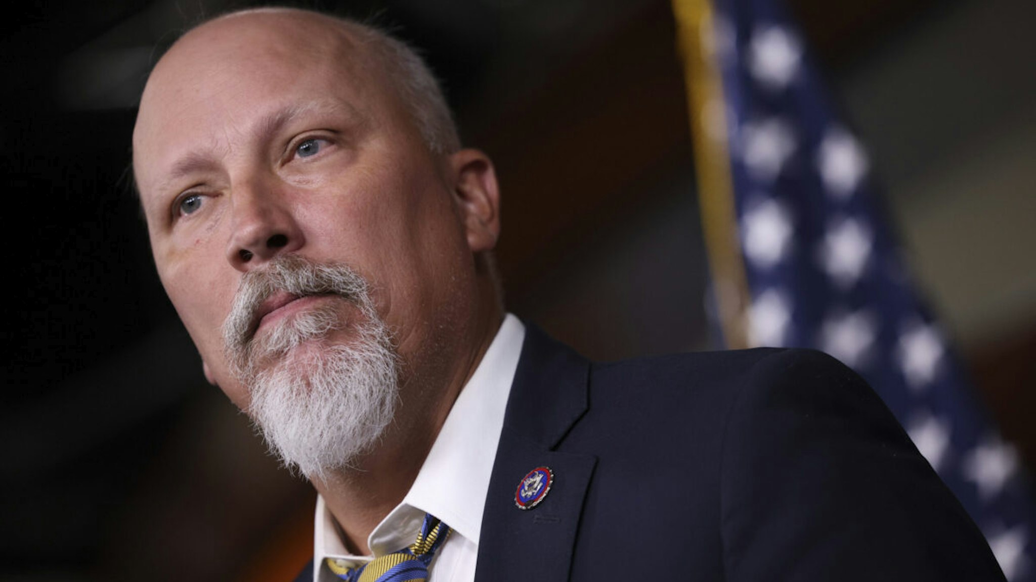 Rep. Chip Roy (R-TX) speaks at a news conference about the National Defense Authorization Bill at the U.S. Capitol on September 22, 2021 in Washington, DC.