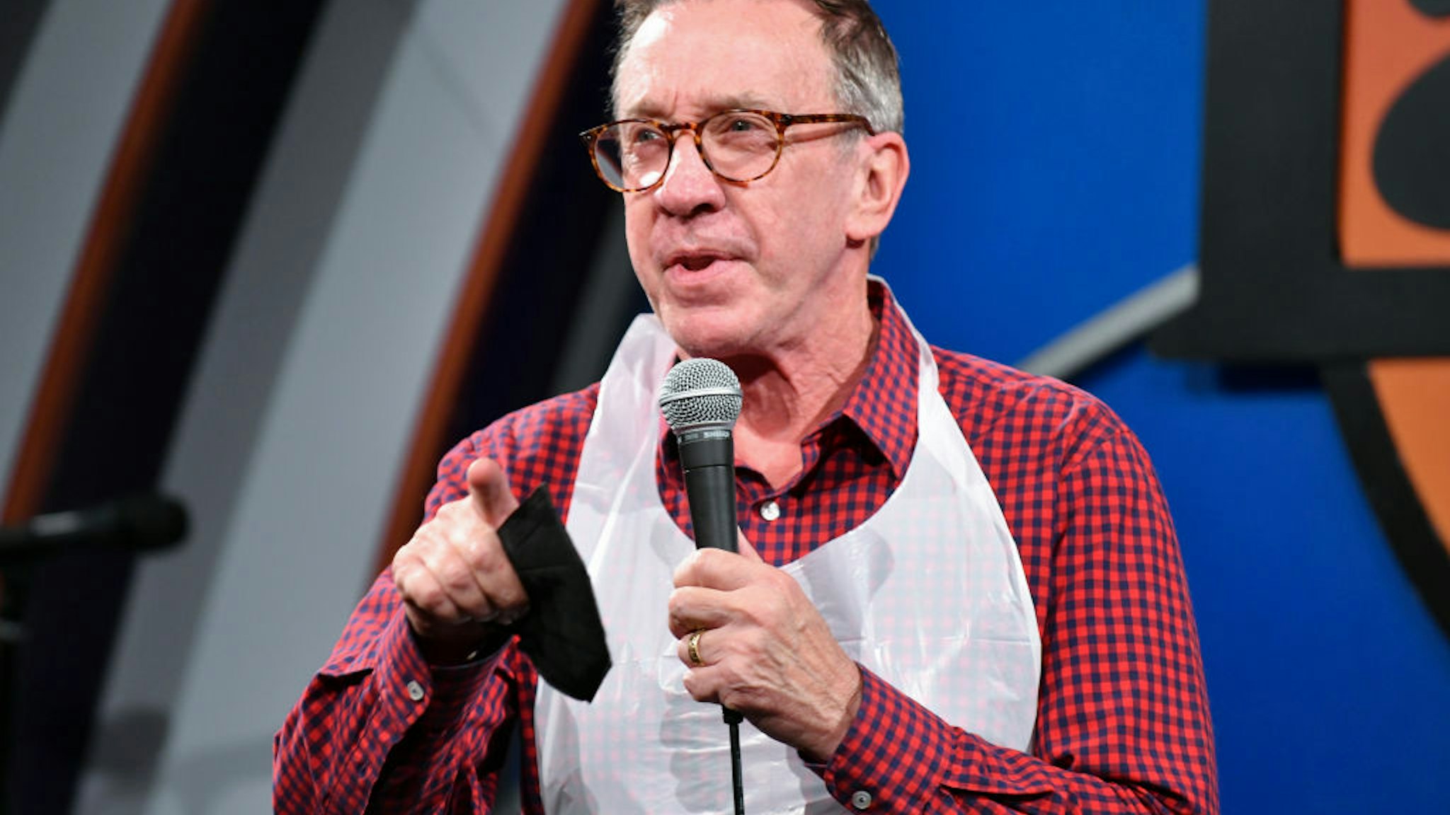 WEST HOLLYWOOD, CALIFORNIA - DECEMBER 25: Tim Allen performs at The Laugh Factory 42nd annual free Christmas dinner and show at The Laugh Factory on December 25, 2021 in West Hollywood, California. (Photo by Rodin Eckenroth/Getty Images)