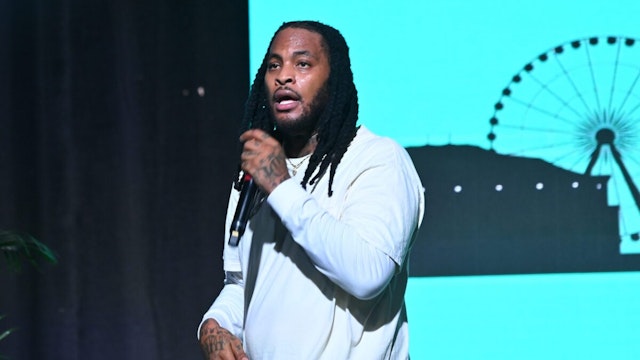 ATLANTA, GEORGIA - AUGUST 06: Rapper Waka Flocka Flame performs onstage during 2022 InvestFest at Georgia World Congress Center on August 06, 2022 in Atlanta, Georgia.