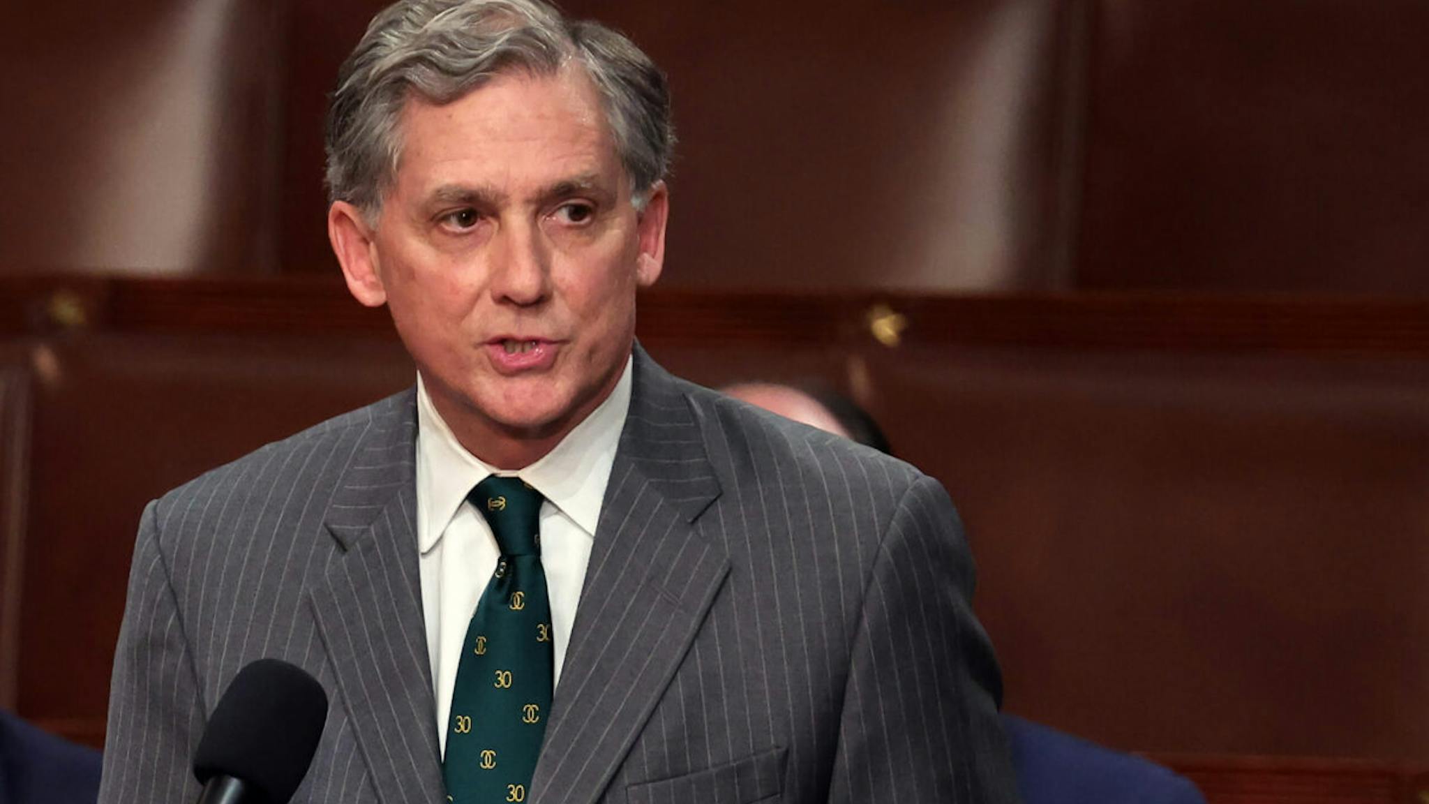 French Hill U.S. Rep.-elect French Hill (R-AK) delivers remarks in the House Chamber during the third day of elections for Speaker of the House at the U.S. Capitol Building on January 05, 2023 in Washington, DC.