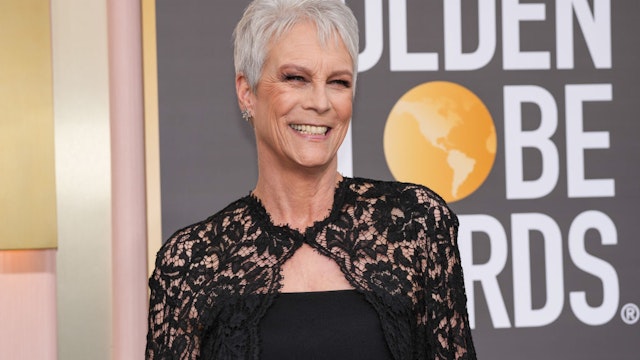 BEVERLY HILLS, CALIFORNIA - JANUARY 10: Jamie Lee Curtis attends the 80th Annual Golden Globe Awards at The Beverly Hilton on January 10, 2023 in Beverly Hills, California. (Photo by Kevin Mazur/Getty Images)