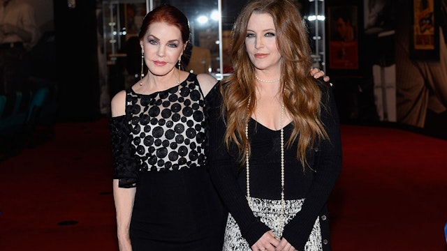 LAS VEGAS, NV - APRIL 23: Actress Priscilla Presley (L) and singer Lisa Marie Presley attend the ribbon-cutting ceremony during the grand opening of "Graceland Presents ELVIS: The Exhibition - The Show - The Experience" at the Westgate Las Vegas Resort &amp; Casino on April 23, 2015 in Las Vegas, Nevada. (Photo by Bryan Steffy/WireImage)
