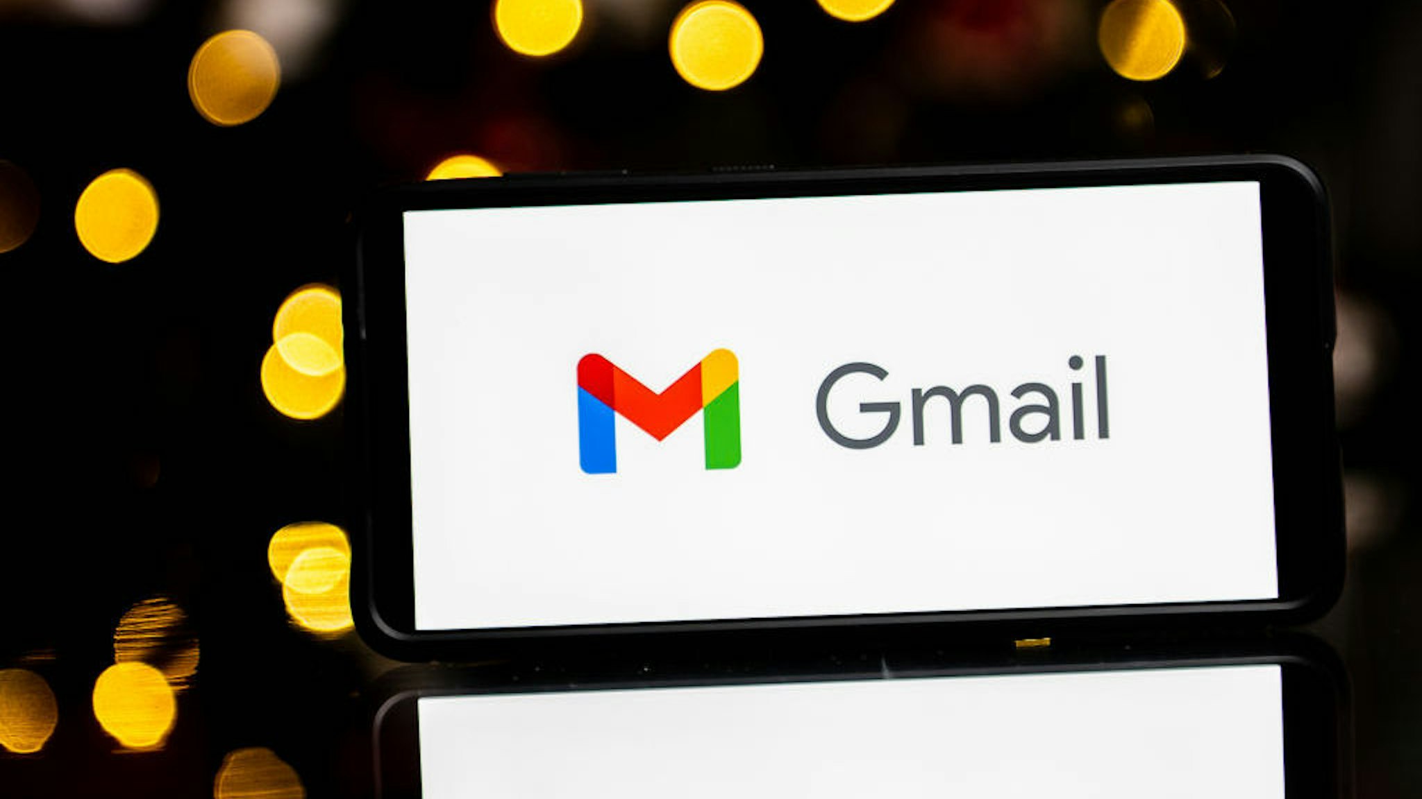 POLAND - 2023/01/06: In this photo illustration a Google Gmail logo seen displayed on a smartphone. (Photo Illustration by Mateusz Slodkowski/SOPA Images/LightRocket via Getty Images)
