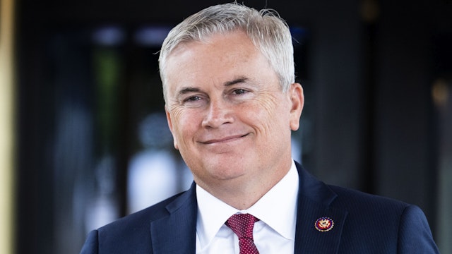 UNITED STATES - JULY 19: Rep. James Comer, R-Ky., is seen after a meeting of the House Republican Conference at the Capitol Hill Club on Tuesday, July 19, 2022.