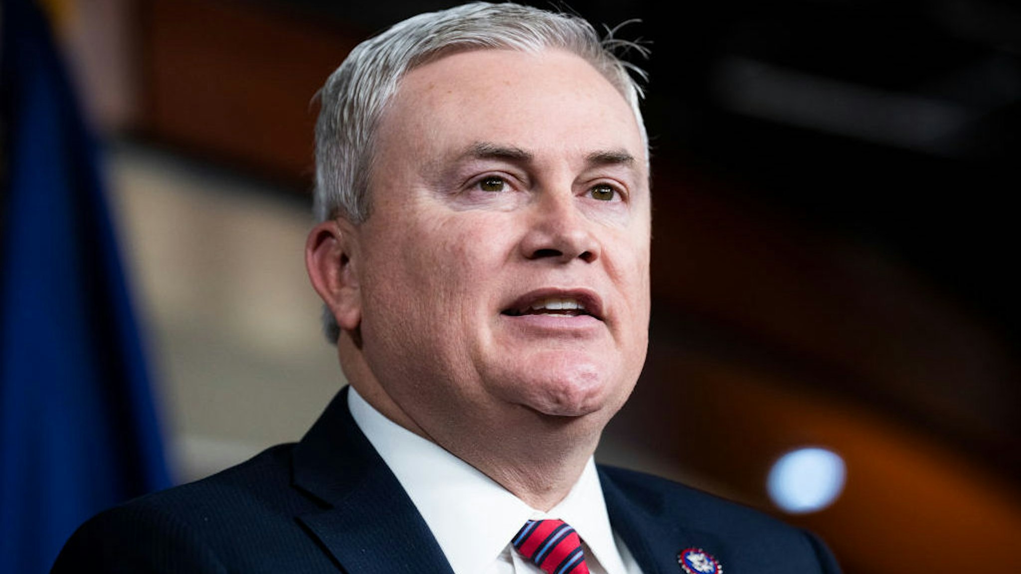 UNITED STATES - JANUARY 19: Rep. James Comer, R-Ky., speaks during a news conference with members of the GOP Doctors Caucus after a meeting of the House Republican Conference in the U.S. Capitol on Wednesday, January 19, 2022. (Photo By Tom Williams/CQ Roll Call)