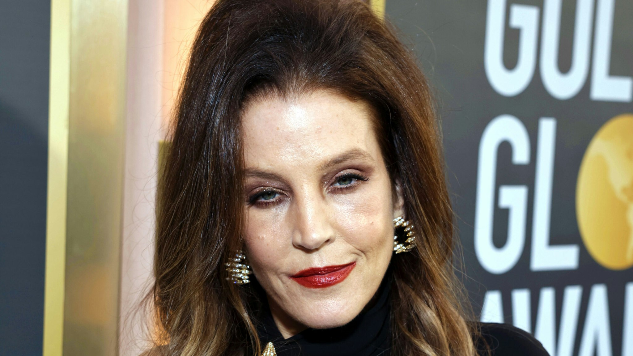 BEVERLY HILLS, CALIFORNIA - JANUARY 10: 80th Annual GOLDEN GLOBE AWARDS -- Pictured: Lisa Marie Presley arrives at the 80th Annual Golden Globe Awards held at the Beverly Hilton Hotel on January 10, 2023 in Beverly Hills, California.