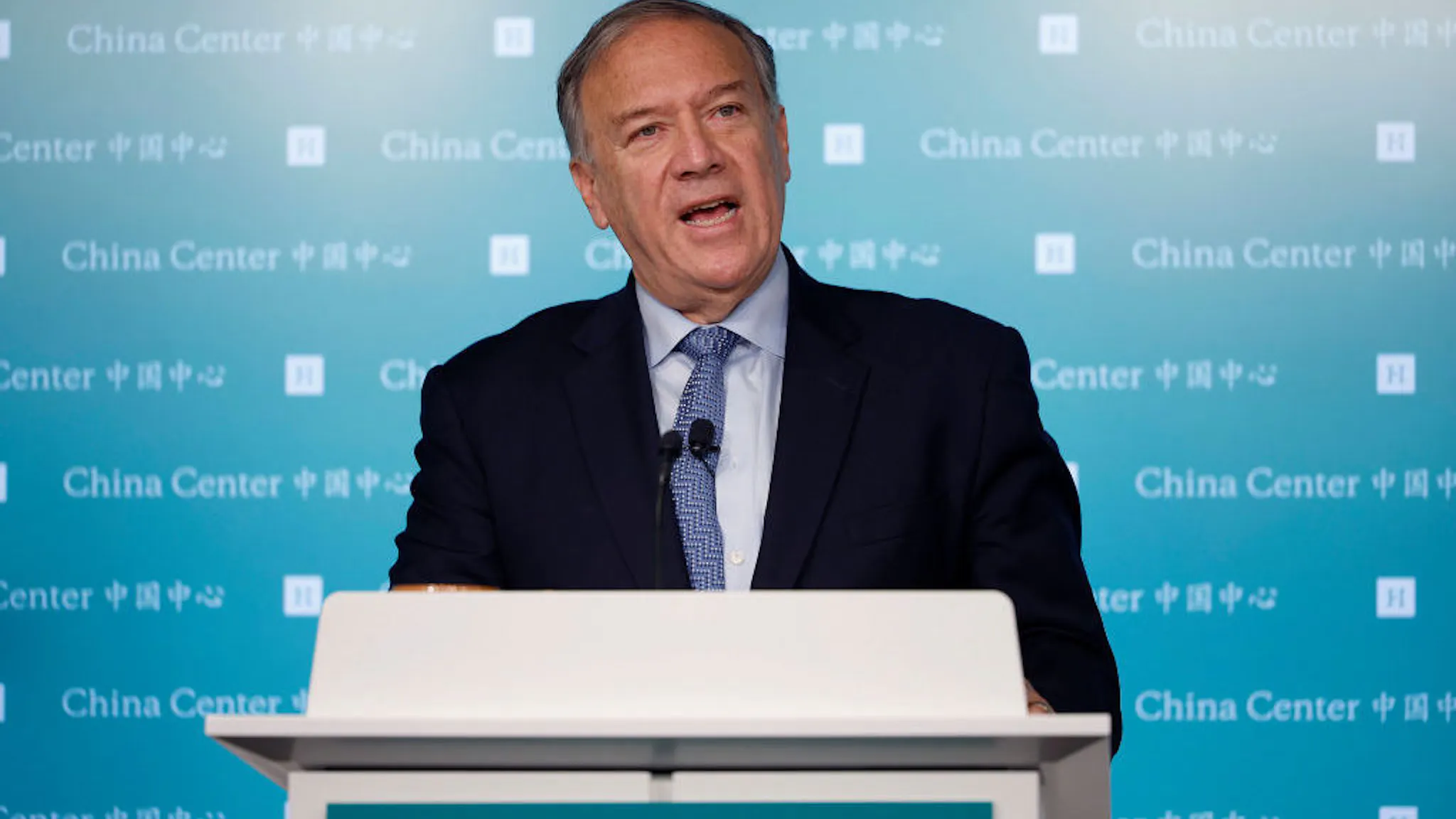 Mike Pompeo WASHINGTON, DC - OCTOBER 11: Former Secretary of State Mike Pompeo delivers remarks about "the growing Chinese threat in the Arctic region" at the Hudson Institute on October 11, 2022 in Washington, DC. A distinguished fellow at Hudson, Pompeo described China, Russia and Iran's efforts in the Arctic as a "grand conspiracy" and said the United States must stop it as a matter of national security. In 2021, following his time in the administration of former President Donald Trump, Pompeo was sanctioned by China and is prohibited from traveling to the communist country. (Photo by Chip Somodevilla/Getty Images)