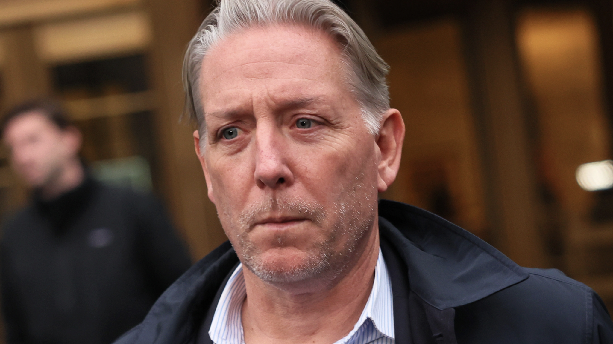 NEW YORK, NEW YORK - JANUARY 23: Charles McGonigal, the former head of counterintelligence for the FBI’s New York office, leaves Manhattan Federal Court on January 23, 2023 in New York City. McGonigal is being charged with money laundering, and conspiring to violate U.S. sanctions against Russia while secretly working with Russian oligarch Oleg Deripaska. Sergey Shestakov, a former Soviet and Russian diplomat, has also been charged in the case.