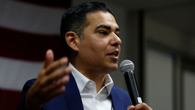 Rep.-Elect Robert Garcia (D-CA) speaks at a Congressional Hispanic Caucus (CHC) event welcoming new Latino members to Congress at the headquarters of the Democratic National Committee (DNC) on November 18, 2022 in Washington, DC.