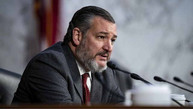 Senator Ted Cruz, a Republican from Texas, speaks during a Senate Judiciary Committee hearing in Washington, DC, US, on Tuesday, Jan. 24, 2023.