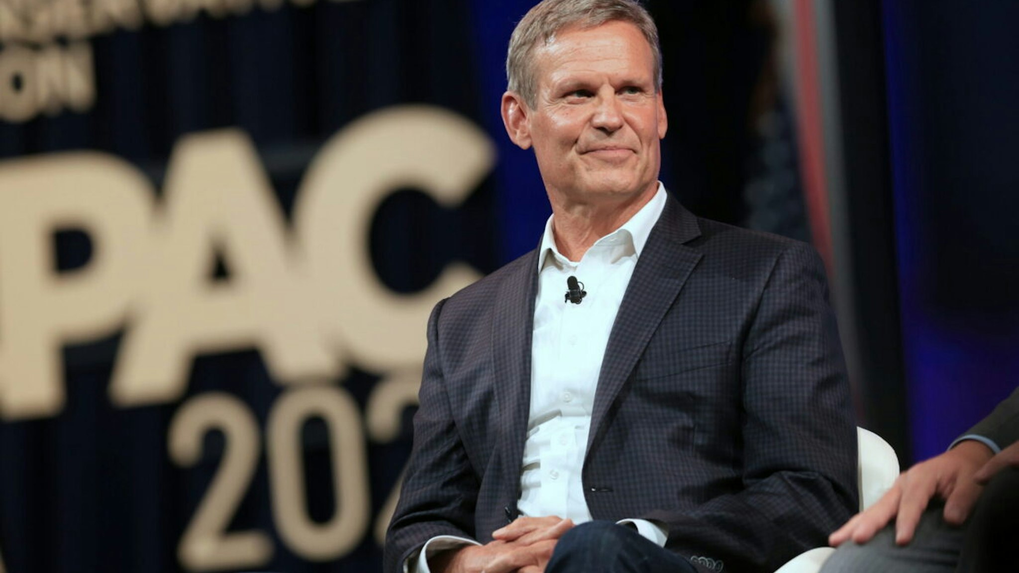 Bill Lee, governor of Tennessee, smiles during the Conservative Political Action Conference (CPAC) in Dallas, Texas, U.S., on Saturday, July 10, 2021