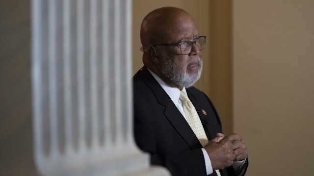 ommittee Chairman Rep. Bennie Thompson (D-MS) does a television interview after leaving the final meeting of the House Select Committee to Investigate the January 6 Attack on the U.S. Capitol in the Canon House Office Building on Capitol Hill on December 19, 2022 in Washington, DC.